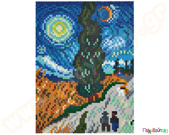 Σετ τέχνης πίνακας Βαν Γκογκ 10000 χάντρες 5 mm