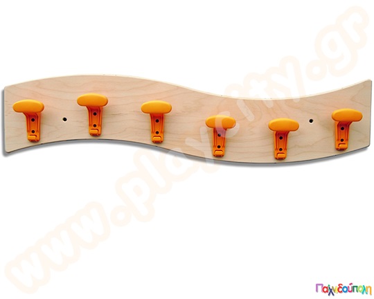 Κρεμάστρα 6 θέσεων και 6 γάντζων πορτοκαλί  L-M