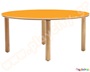 Τραπέζι κυκλικό πορτοκαλί χρώμα