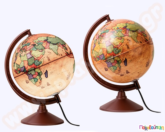 Υδρόγειος σφαίρα antique-πολιτική όψη Φ 20 εκ.