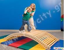 Ξύλινη διαδρομή ισορροπίας 2 σε 1  Αναρριχήσεις Εργοθεραπείας