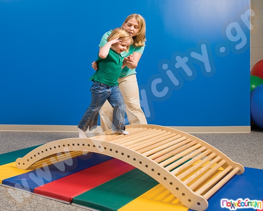 Ξύλινη διαδρομή ισορροπίας 2 σε 1