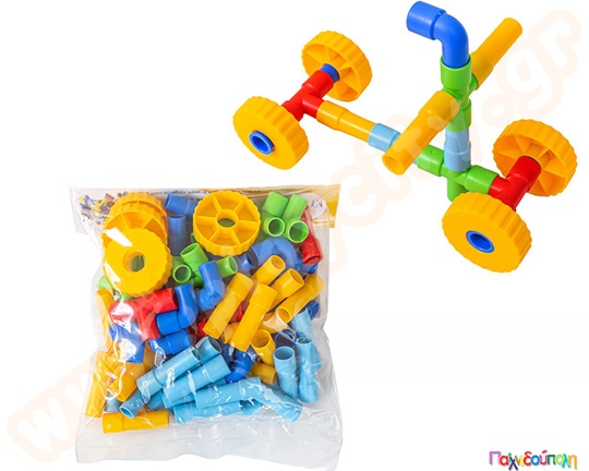 Κατασκευές με σωλήνες και ρόδες 72 τμχ.