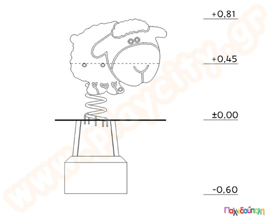 Τραμπάλα ελατήριο "πρόβατο"