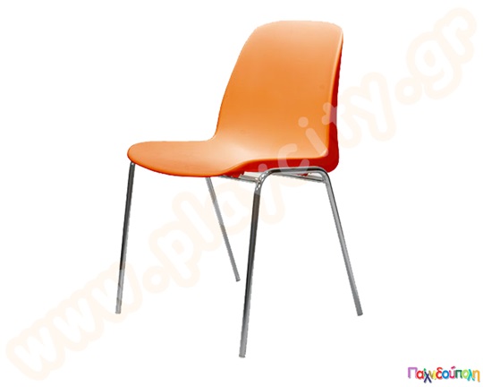 Κάθισμα μαθητών με σκελετό χρωμίου minimal