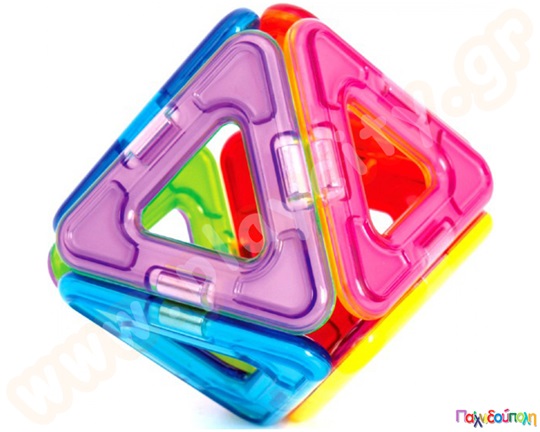 Μαγνητικά τουβλάκια κατασκευών MagFormers Τρίγωνα 8 τεμαχίων