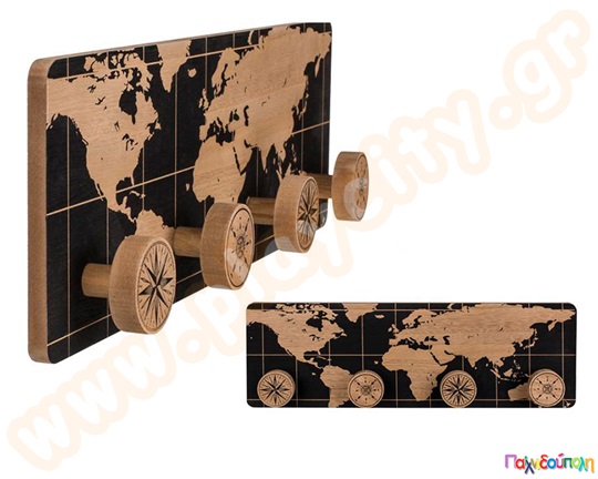 Ξύλινη κρεμάστρα 4 θέσεων