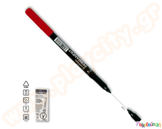 Μαρκαδοράκι λεπτό κόκκινο 1 χιλ.