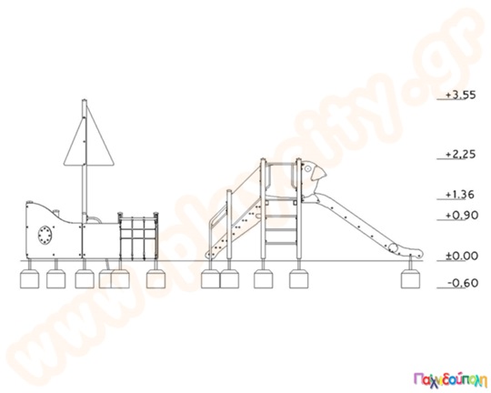 Κέντρο παιδικής χαράς πλοίο δραστηριοτήτων