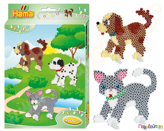 Σετ γάτες και σκυλάκια 2000 χάντρες 5 mm