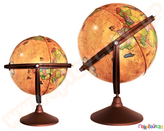 Υδρόγειος σφαίρα πολιτική antique όψη Φ 30 εκ. 360 μοιρών