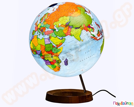 Υδρόγειος σφαίρα με φως και πολιτική όψη 33 εκ