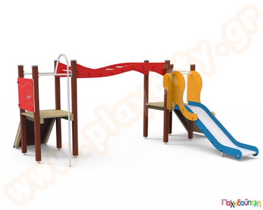 Κέντρο παιδικής χαράς μονόζυγο με πύργους