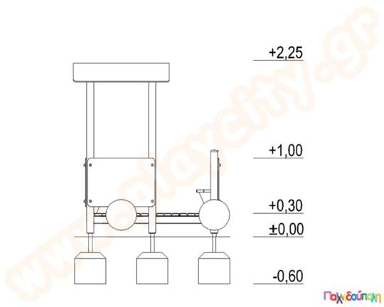 Σύστημα παιδικής χαράς "μισάνοιχτο βαγόνι τρένου"