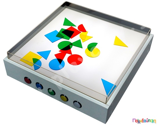 Φωτιζόμενο τραπέζι με αποσπώμενο προστατευτικό άμμου