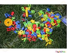 Αριθμοί με κορδόνια 192 τμχ  Πλαστικά Παιχνίδια Κατασκευών με Αλυσίδες - Καρούλια - Κορδόνια - Κουμπιά