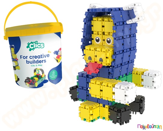 Κατασκευαστικό Σετ Clics (κουβάς με 275 τεμάχια)