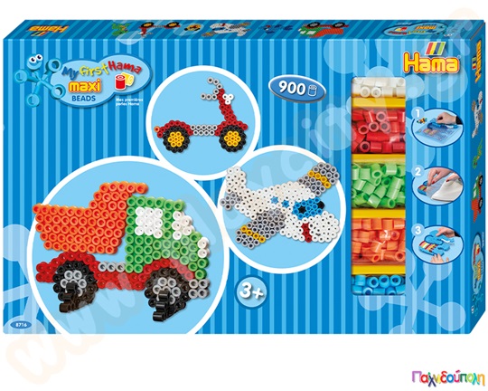 Σετ κατασκευών μεταφορικά μέσα 900 τμχ. χάντρες 10 mm