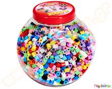 Σετ 2000 τμχ. 14 χρωμάτων χάντρες 10 mm αποχρώσεις ροζ  Πλαστικά Παιχνίδια Κατασκευών με Χάντρες Maxi HAMA