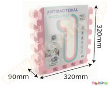 Ελαστικές πλάκες EVA με αριθμούς ροζ-άσπρο  Δάπεδα Ασφαλείας Παιδικού Δωματίου