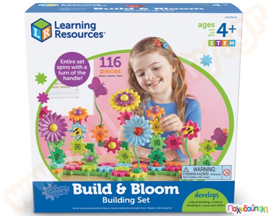 Εκπαιδευτικό Παιχνίδι STEM Gears! Gears! Gears! Λουλουδόκηπος με γρανάζια Σετ 116 τεμαχίων - Build and Bloom