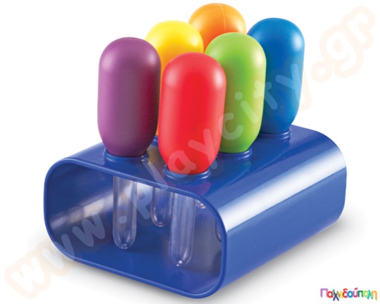 Εκπαιδευτικό Παιχνίδι STEM Μεγάλα σταγονόμετρα Σετ 6 τεμαχίων με βάση