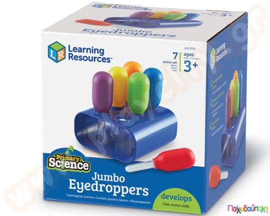 Εκπαιδευτικό Παιχνίδι STEM Μεγάλα σταγονόμετρα Σετ 6 τεμαχίων με βάση