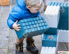 Γιγάντια τούβλα (Μπλε - Γκρι) Σετ 26 τμχ.  Επιδαπέδια Παιχνίδια