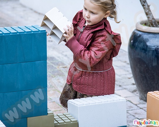 Γιγάντια τούβλα (Μπλε - Γκρι) Σετ 26 τμχ.