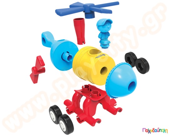 Εκπαιδευτικό Παιχνίδι STEM 1-2-3 Build It! Πύραυλος-Τρένο-Ελικόπτερο