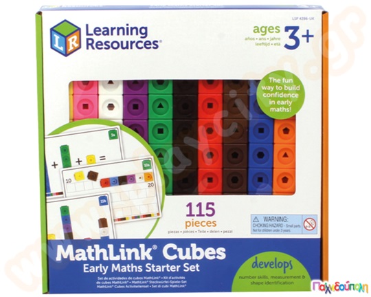 Εκπαιδευτικό Παιχνίδι STEM Κύβοι μαθηματικών πρώιμης ηλικίας Σετ 115 τεμαχίων