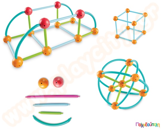 Εκπαιδευτικό παιχνίδι STEM Παιχνίδι κατασκευών Geomakers Σετ 58 τεμαχίων