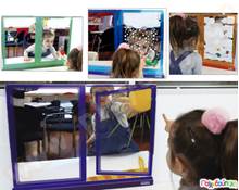 Καθρεφτιζόμενα παράθυρα εποχών σετ 4 τεμαχίων  Αύθραστοι Καθρέφτες - Αναστημόμετρα