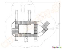Κέντρο παιδικής χαράς "πλοίο Καραϊβικής"  Ξύλινα Κέντρα Παιδικής Χαράς