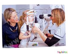 Παζλ με επαγγέλματα υγείας - Οφθαλμίατρος  Ξύλινα Εκπαιδευτικά Παζλς