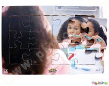 Παζλ με καλές πρακτικές υγιεινής - Πλένω τα δόντια μου  Ξύλινα Εκπαιδευτικά Παζλς