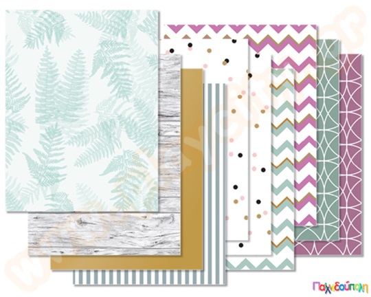 Ποικιλία παστέλ χαρτονιών 250γρ σετ 10