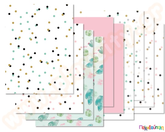 Ποικιλία παστέλ χαρτονιών κουκίδες matt-line 2 όψεων 50χ70 εκ. 250 γρ. σετ 10