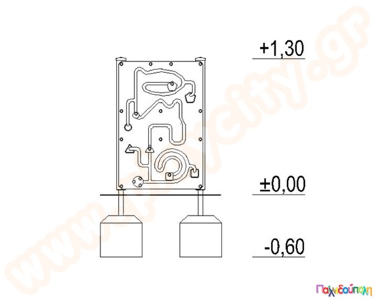 Διαδραστικό πάνελ διαδρομές με γεωμετρικά σχήματα