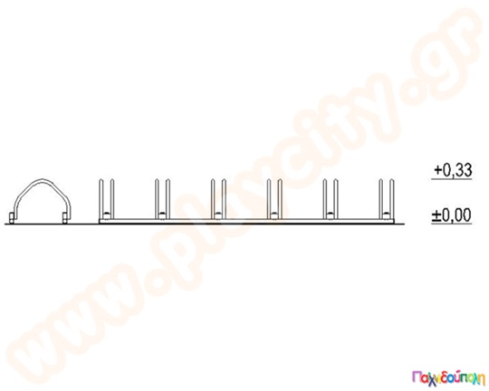 Μπάρα στάθμευσης 6 ποδηλάτων