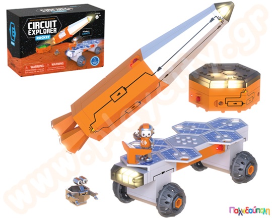 Εκπαιδευτικό παιχνίδι STEM Πύραυλος με κύκλωμα μπαταρίας Circuit Explorer Rocket