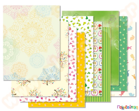 Ποικιλία παστέλ χαρτονιών άνοιξη matt-line 2 όψεων 50χ70 εκ. 250 γρ. σετ 10