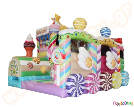 Φουσκωτό Παιχνίδι Το κάστρο των ζαχαρωτών (με 1 blower)