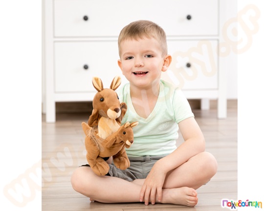 Λούτρινα καγκουρό γαντόκουκλες