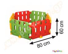 Σετ Πλαστικός φράχτης χώρου παιχνιδιού μεσαίος με βάσεις  Φράχτες Παιχνιδιού