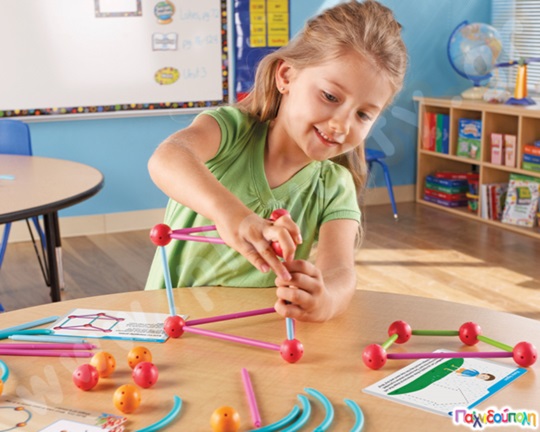 Εκπαιδευτικό παιχνίδι STEM Παιχνίδι κατασκευών Geomakers Σετ 58 τεμαχίων