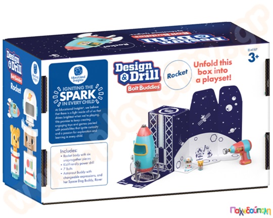 Εκπαιδευτικό παιχνίδι STEM Design and Drill Πύραυλος Bolt Buddies Rocket