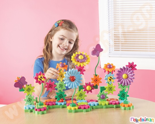 Εκπαιδευτικό Παιχνίδι STEM Gears! Gears! Gears! Λουλουδόκηπος με γρανάζια Σετ 116 τεμαχίων - Build and Bloom