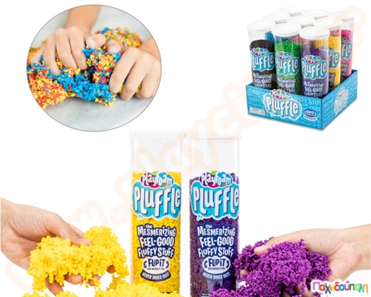 Εκπαιδευτικό Παιχνίδι Αισθήσεων Αφράτη πλαστελίνη Playfoam Pluffle Σετ 9 τεμαχίων