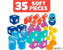 Εκπαιδευτικό παιχνίδι STEM Αφρώδη Μαγνητικά Τουβλάκια - Κάστρο 35 τεμάχια  Πλαστικά Παιχνίδια Κατασκευών με Τουβλάκια Μαλακά